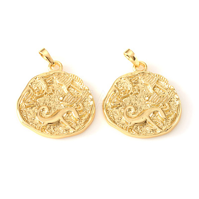 Brass Pendants KK-I672-02G-1