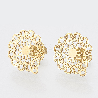 304 Stainless Steel Stud Earring Findings STAS-S079-34A-1