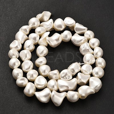 Electroplated Shell Pearl Beads Strands BSHE-C009-01A-1