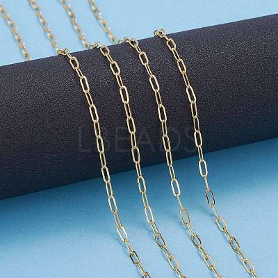 Soldered Brass Paperclip Chains CHC-G005-06G-1