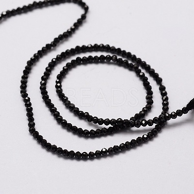 Natural Black Spinel Bead Strands G-M298-26-1