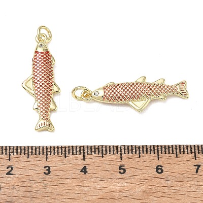 Brass Enamel Pendants KK-CBA9234-13G-03-1