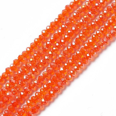 Electroplate Glass Beads Strands EGLA-R048-2mm-21-1