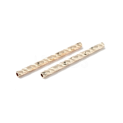 Rack Plating Brass Straight Tube Beads KK-WH0061-03C-G-1