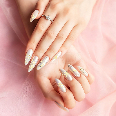 12 Sheets 6 Styles Plastic Nail Art Stickers Decals MRMJ-FH0010-42-1
