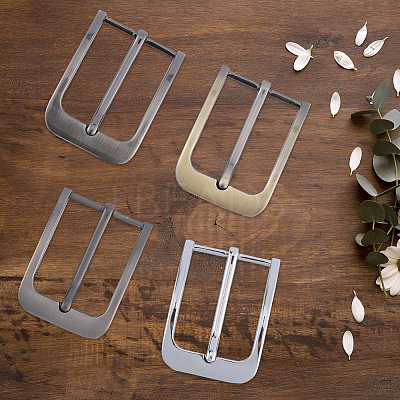 4Pcs 4 Colors Alloy Single Prong Roller Buckles FIND-CL0002-12-1