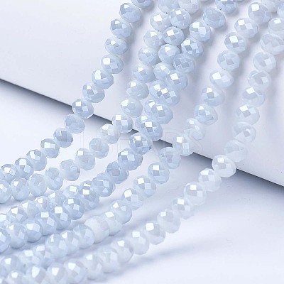 Electroplate Glass Beads Strands EGLA-A034-P6mm-A-1