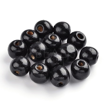 Dyed Natural Wood Beads TB095Y-10-1