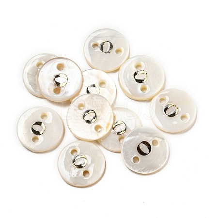 Freshwater Shell Buttons BUTT-Z001-01O-1