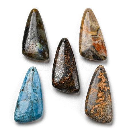 Natural Mixed Gemstone Pendants G-M405-09-1