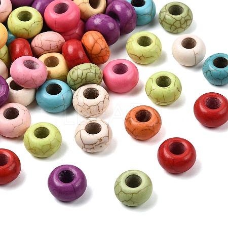 Synthetic Gemstone European Beads TURQ-S283-34-1