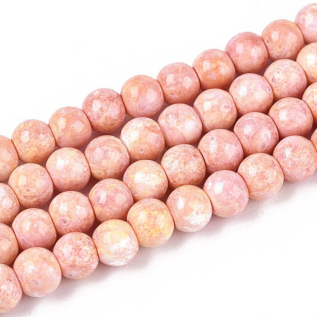 Baking Paint Glass Beads Strands DGLA-N016-4mm-01-1