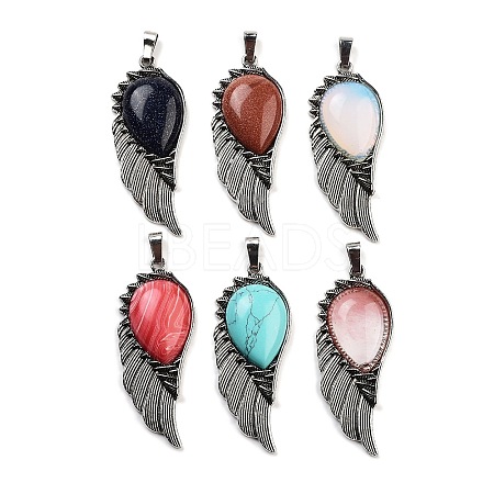 Synthetic Mixed Stone Big Pendants G-G112-02AS-1
