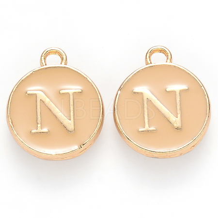 Golden Plated Alloy Enamel Charms ENAM-S118-06N-1