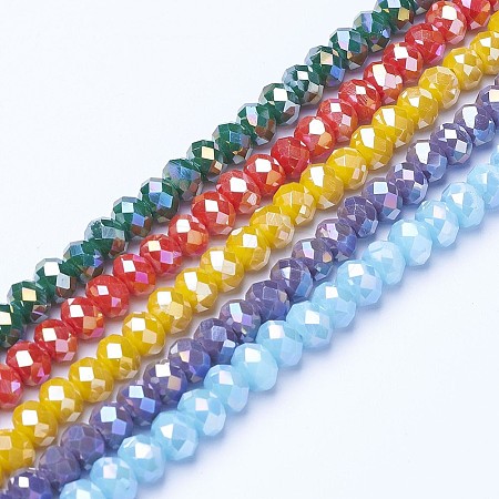 Electroplate Glass Beads Strands EGLA-A034-P2mm-B-1