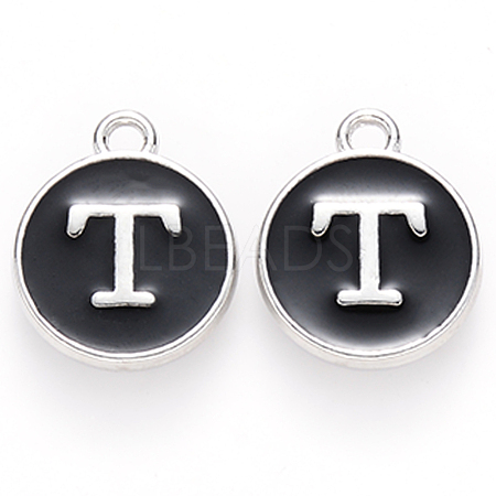 Platinum Plated Alloy Charms X-ENAM-S118-02T-P-1