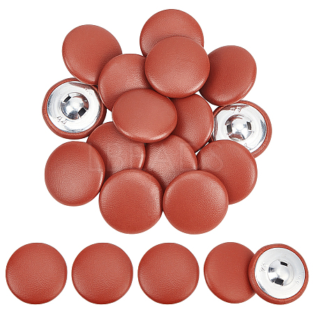 30Pcs Imitation Leather Snap Bottons BUTT-NB0001-90F-1