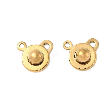 304 Stainless Steel Snap Clasps STAS-K212-02G-1