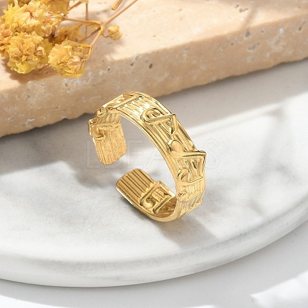 304 Stainless Steel Open Cuff Rings for Women LS-STAS-Z117-18G-1