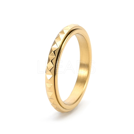 Rotatable Version Korean StyleRotatable Stainless Steel Finger Ring for Men's PW-WGAB2A4-14-1