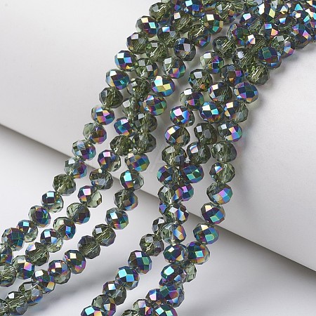 Electroplate Transparent Glass Beads Strands EGLA-A034-T3mm-Q17-1