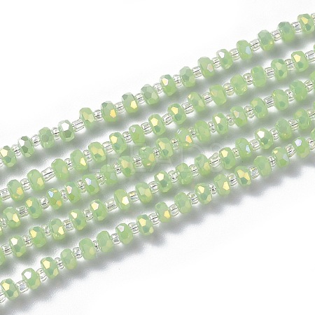 Electroplate Glass Beads Strands EGLA-J147-A-FR01-1