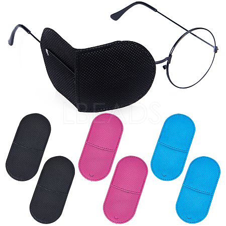 CREATCABIN 18Pcs 3 Colors Glasses Eye Patch AJEW-CN0001-80C-1