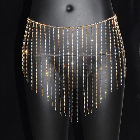 Full Crystal Rhinestone Tassel Skirt Body Chains WGA3B2D-20-1