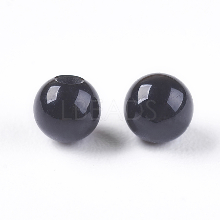 Natural Black Onyx Beads G-K275-13-3mm-1
