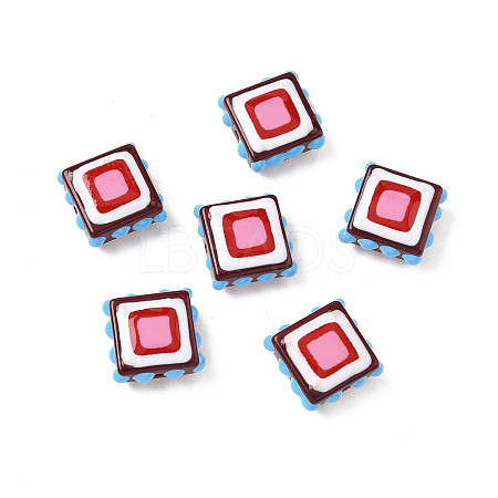 Baking Paint Glass Enamel Beads LAMP-S079-14F-1