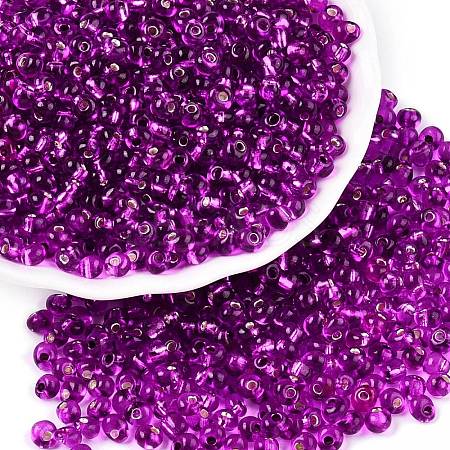 6/0 Baking Paint Transparent Fringe Glass Seed Beads X1-SEED-N006-06H-1