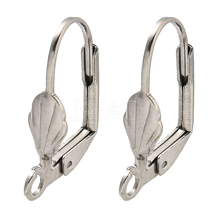 304 Stainless Steel Leverback Earring Findings STAS-P360-02C-P-1