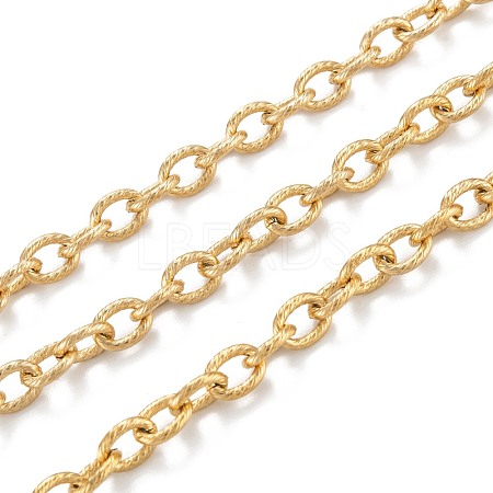 Ion Plating(IP) 304 Stainless Steel Textured Cable Chains CHS-O010-04G-1