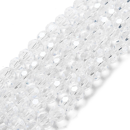 Electroplate Transparent Glass Beads Strands EGLA-A035-T8mm-A19-1