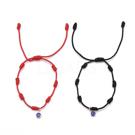 Adjustable Nylon Thread Charm Bracelets BJEW-JB06274-1