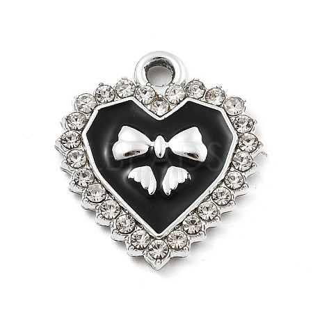 Alloy Rhinestone Pendants FIND-U026-14P-1