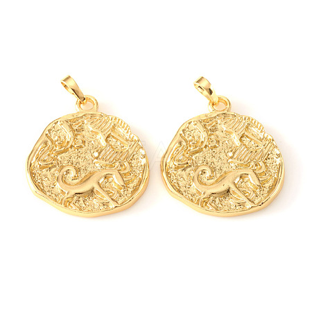 Brass Pendants KK-I672-02G-1