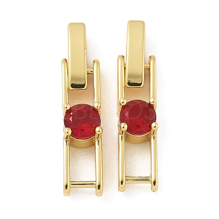 Rack Plating Brass Micro Pave Cubic Zirconia Watch Band Clasps KK-A234-016G-01-1