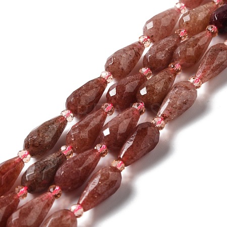 Natural Strawberry Quartz Beads Strands G-B028-A01-1