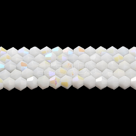Opaque Solid Color Imitation Jade Glass Beads Strands GLAA-F029-P4mm-D15-1