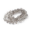 Transparent Electroplate Glass Beads Strands EGLA-F152A-PL01-2