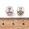 Brass Micro Pave Cubic Zirconia Beads KK-R216-17P-03-3