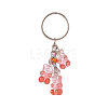 Gradient Color Transparent Resin Bear Charm Keychain KEYC-JKC00458-2