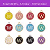 120Pcs 12 Colors Golden Plated Alloy Charms ENAM-SZ0001-64W-5