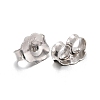 Anti-Tarnish Rhodium Plated 925 Sterling Silver Ear Nuts STER-E041-11B-2