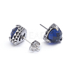 Retro 304 Stainless Steel Stud Earrings EJEW-L248-057AS-2