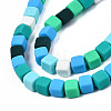 Handmade Polymer Clay Beads Strands CLAY-S092-76B-3