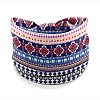 Polyester Boho Stretch Wide Knot Turban Headband PW-WG30577-08-1