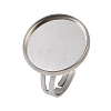304 Stainless Steel Cuff Ring Components STAS-D372-06P-06-1
