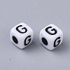 White Opaque Acrylic Beads LS-X-MACR-R869-02G-2